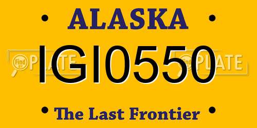 IGI0550 Alaska License Plate