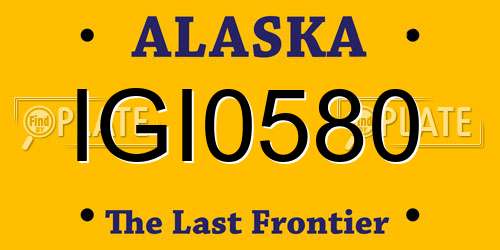 IGI0580 Alaska License Plate