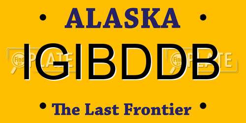 IGIBDDB Alaska License Plate