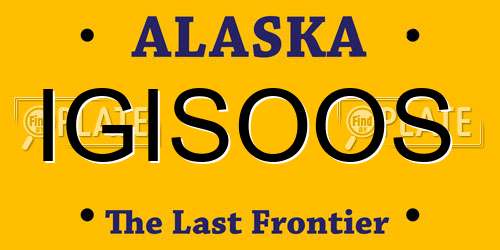 IGISOOS Alaska License Plate