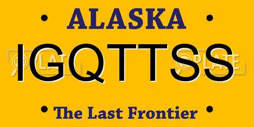 IGQTTSS Alaska License Plate