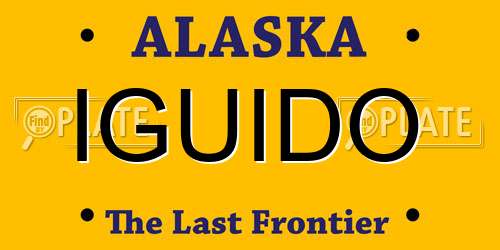 IGUIDO Alaska License Plate