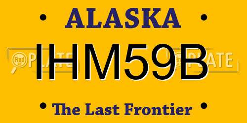 IHM59B Alaska License Plate