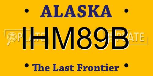 IHM89B Alaska License Plate