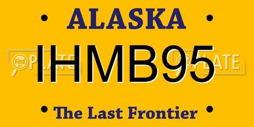 IHMB95 Alaska License Plate