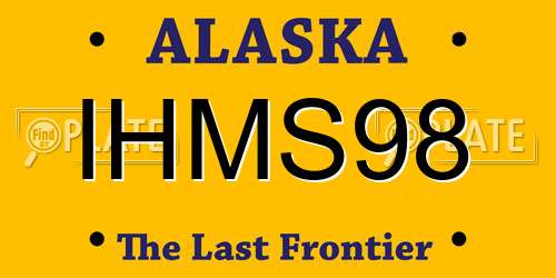 IHMS98 Alaska License Plate