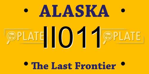 II011 Alaska License Plate