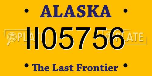 II05756 Alaska License Plate