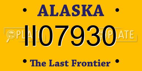 II07930 Alaska License Plate