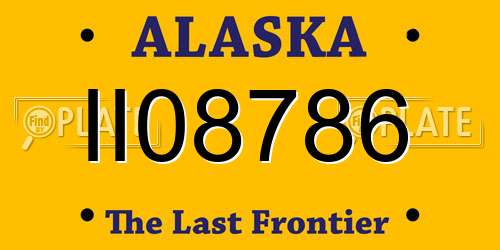 II08786 Alaska License Plate