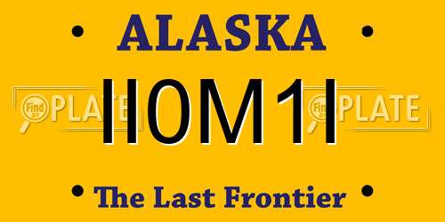 II0M1I Alaska License Plate
