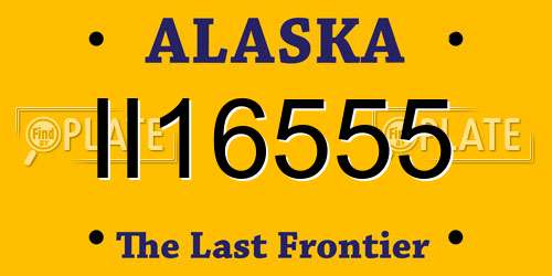 II16555 Alaska License Plate