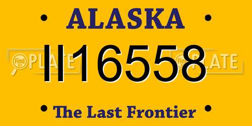 II16558 Alaska License Plate