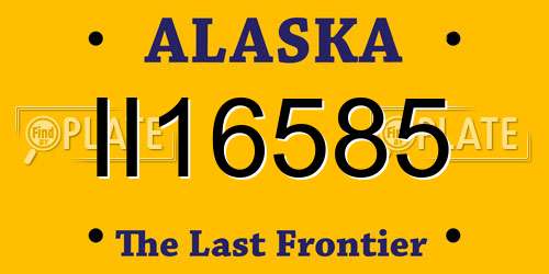 II16585 Alaska License Plate