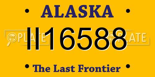 II16588 Alaska License Plate