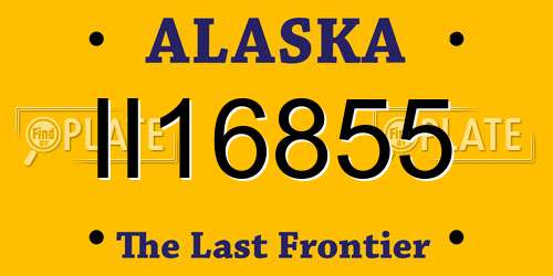 II16855 Alaska License Plate
