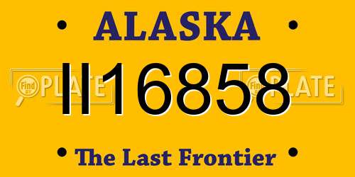 II16858 Alaska License Plate