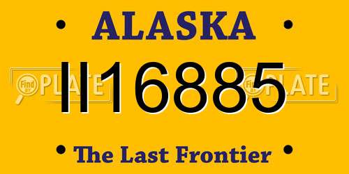 II16885 Alaska License Plate