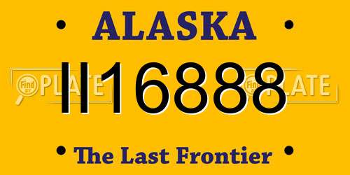 II16888 Alaska License Plate