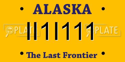 II1I111 Alaska License Plate