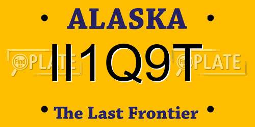 II1Q9T Alaska License Plate