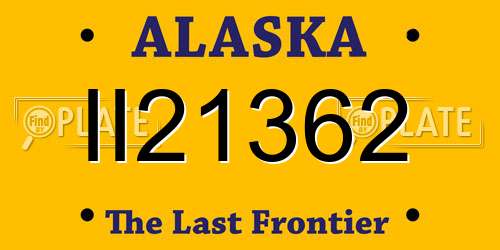 II21362 Alaska License Plate