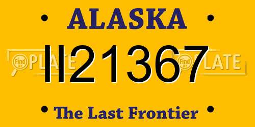 II21367 Alaska License Plate