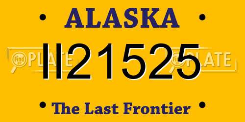 II21525 Alaska License Plate
