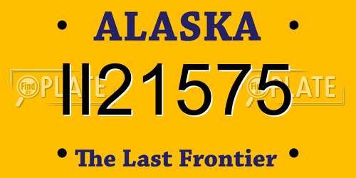 II21575 Alaska License Plate