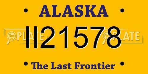 II21578 Alaska License Plate