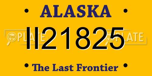 II21825 Alaska License Plate