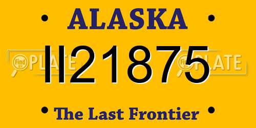 II21875 Alaska License Plate