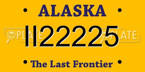 II22225 Alaska License Plate