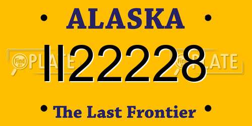 II22228 Alaska License Plate