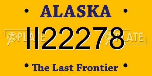 II22278 Alaska License Plate