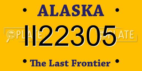 II22305 Alaska License Plate