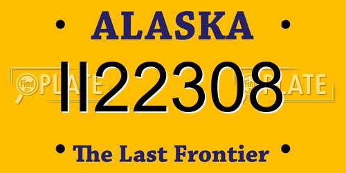 II22308 Alaska License Plate