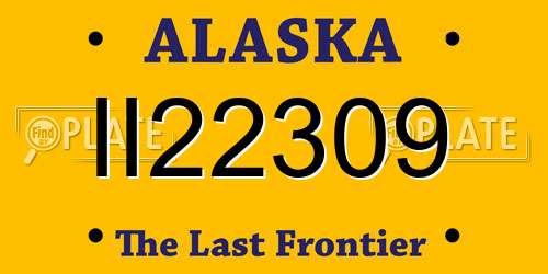 II22309 Alaska License Plate