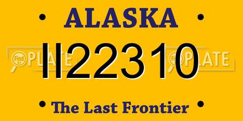 II22310 Alaska License Plate