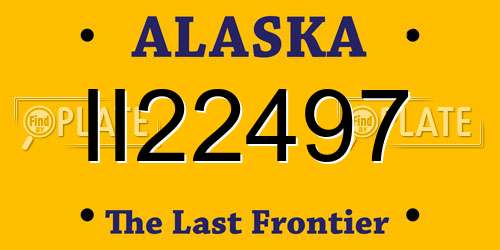 II22497 Alaska License Plate