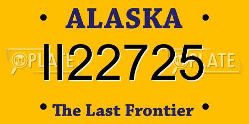 II22725 Alaska License Plate