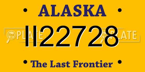 II22728 Alaska License Plate