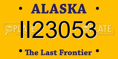 II23053 Alaska License Plate