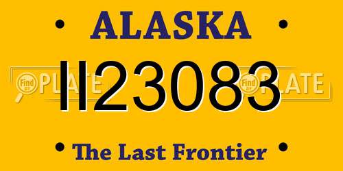 II23083 Alaska License Plate