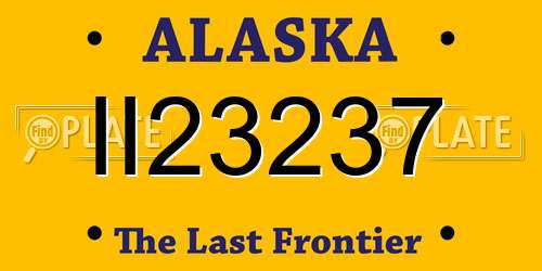 II23237 Alaska License Plate