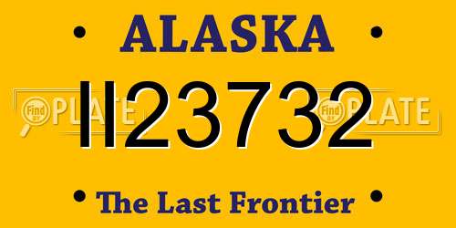 II23732 Alaska License Plate