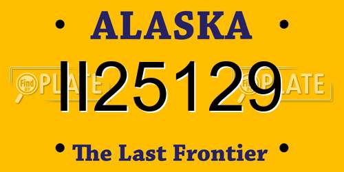 II25129 Alaska License Plate