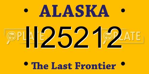 II25212 Alaska License Plate