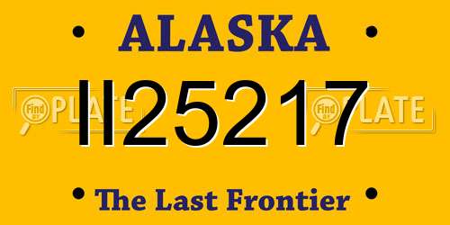 II25217 Alaska License Plate