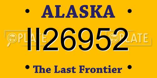 II26952 Alaska License Plate